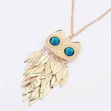 Load image into Gallery viewer, LNRRABC Women Sweater Chain Necklace Owl Design Rhinestones Crystal Pendant Necklaces Jewelry Clothing Accessories Drop Shipping--166--