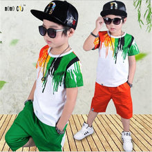Load image into Gallery viewer, Sport Suits Teenage Summer Boys Clothing Sets Short Sleeve T Shirt &amp; Pants Casual 3 4 5 6 7 8 9 10 Years Child Boy Clothes--129--
