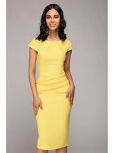 Load image into Gallery viewer, Summer 2018 Dress Women Solid Slim dress Short Sleeve Office Business Dress Elegant Sheath Party Vestidos--93--