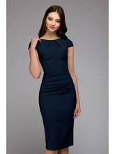 Load image into Gallery viewer, Summer 2018 Dress Women Solid Slim dress Short Sleeve Office Business Dress Elegant Sheath Party Vestidos--93--