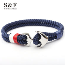 Load image into Gallery viewer, Stainless Steel Anchor Bracelet Rope Bracelets For Women Erkek Bileklik Pulseira Masculina Feminina Men Jewelry Mens jewellery--146--