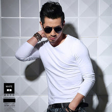 Load image into Gallery viewer, MRMT Lycra cotton 5XL  men's long sleeved T shirt pure color casual cotton mens long sleeve T-shirt outfit new tshirt for male--123--
