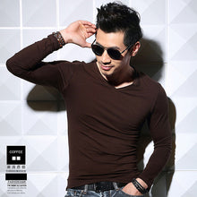 Load image into Gallery viewer, MRMT Lycra cotton 5XL  men's long sleeved T shirt pure color casual cotton mens long sleeve T-shirt outfit new tshirt for male--123--
