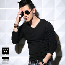 Load image into Gallery viewer, MRMT Lycra cotton 5XL  men's long sleeved T shirt pure color casual cotton mens long sleeve T-shirt outfit new tshirt for male--123--