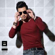 Load image into Gallery viewer, MRMT Lycra cotton 5XL  men's long sleeved T shirt pure color casual cotton mens long sleeve T-shirt outfit new tshirt for male--123--