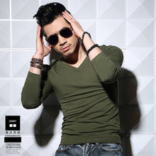 Load image into Gallery viewer, MRMT Lycra cotton 5XL  men's long sleeved T shirt pure color casual cotton mens long sleeve T-shirt outfit new tshirt for male--123--