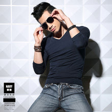 Load image into Gallery viewer, MRMT Lycra cotton 5XL  men's long sleeved T shirt pure color casual cotton mens long sleeve T-shirt outfit new tshirt for male--123--