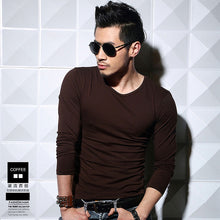Load image into Gallery viewer, MRMT Lycra cotton 5XL  men's long sleeved T shirt pure color casual cotton mens long sleeve T-shirt outfit new tshirt for male--123--