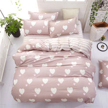 Load image into Gallery viewer, Classic bedding set 5 size grey blue flower bed linens 4pcs/set duvet cover set Pastoral bed sheet AB side duvet cover 2018 bed-35-