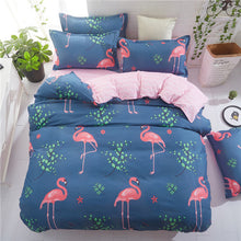 Load image into Gallery viewer, Classic bedding set 5 size grey blue flower bed linens 4pcs/set duvet cover set Pastoral bed sheet AB side duvet cover 2018 bed-35-