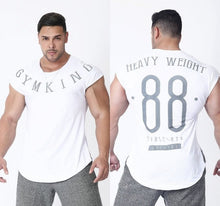 Load image into Gallery viewer, 2018 New Gyms Men BUKING Summer Bodybuilding and Fitness Mens Irregular hem Short Sleeve T-shirt Shirt--125--
