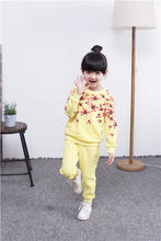 Load image into Gallery viewer, V-TREE Spring autumn girls clothing set floral kids suit set casual two-piece sport suit for girl tracksuit children clothing--133--