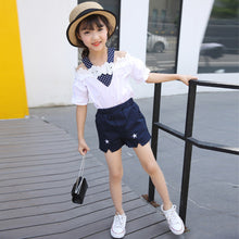 Load image into Gallery viewer, Fashion Baby Girls Clothing Sets New Summer 2017 Sleeveless Tops Tees + Lace Skirt 2 Pcs Suit Casual Children Pullover Clothes--138--