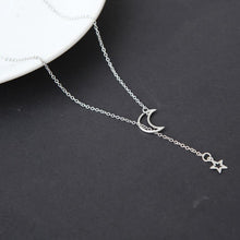Load image into Gallery viewer, Fashion Moon Star Pendant Choker Necklace Gold Color Alloy Zinc Chain Necklace Necklace For Women Party Jewelry Archery Necklace--157--