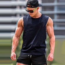 Load image into Gallery viewer, BORRUICE E 2018 Summer Bodybuilding Pure Color Tank Tops Men Vest Bodybuilding Clothing And Fitness Men Sportswear Undershirt--114--