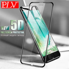Load image into Gallery viewer, PLV 5D Aluminum Alloy Tempered Glass For iPhone 6 6S 7 Plus Full Screen Protector Protective For iPhone X 8 5 SE 5s Glass Cover-2-