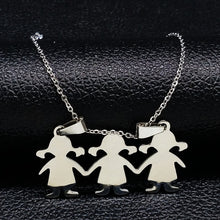 Load image into Gallery viewer, Family Boys Girls Stainless Steel Necklaces Mama Necklace &amp; Pendants For Women Men Kids Jewelry colares feminino masculino --170--