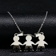 Load image into Gallery viewer, Family Boys Girls Stainless Steel Necklaces Mama Necklace &amp; Pendants For Women Men Kids Jewelry colares feminino masculino --170--