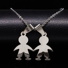 Load image into Gallery viewer, Family Boys Girls Stainless Steel Necklaces Mama Necklace &amp; Pendants For Women Men Kids Jewelry colares feminino masculino --170--