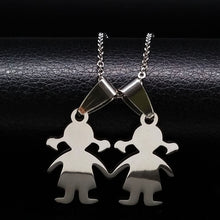 Load image into Gallery viewer, Family Boys Girls Stainless Steel Necklaces Mama Necklace &amp; Pendants For Women Men Kids Jewelry colares feminino masculino --170--