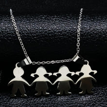 Load image into Gallery viewer, Family Boys Girls Stainless Steel Necklaces Mama Necklace &amp; Pendants For Women Men Kids Jewelry colares feminino masculino --170--
