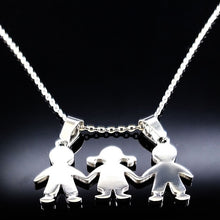 Load image into Gallery viewer, Family Boys Girls Stainless Steel Necklaces Mama Necklace &amp; Pendants For Women Men Kids Jewelry colares feminino masculino --170--