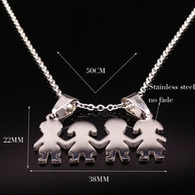 Load image into Gallery viewer, Family Boys Girls Stainless Steel Necklaces Mama Necklace &amp; Pendants For Women Men Kids Jewelry colares feminino masculino --170--