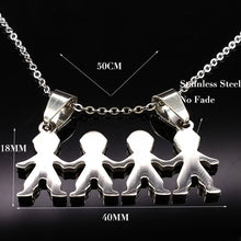 Load image into Gallery viewer, Family Boys Girls Stainless Steel Necklaces Mama Necklace &amp; Pendants For Women Men Kids Jewelry colares feminino masculino --170--