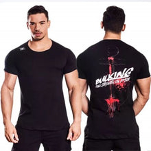 Load image into Gallery viewer, 2018 New Gyms Men BUKING Summer Bodybuilding and Fitness Mens Irregular hem Short Sleeve T-shirt Shirt--125--