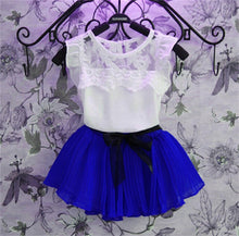 Load image into Gallery viewer, 2017 Girls Clothing Sets Summer Lace Fashion Style Baby Clothes For Girls T-Shirt + Skirts 2Pcs Kids Flower Cupcake Cute Skirt--127--
