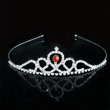Load image into Gallery viewer, AINAMEISI Princess Crystal Tiaras and Crowns Headband Kid Girls Love Bridal Prom Crown Wedding Party Accessiories Hair Jewelry--177--