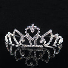 Load image into Gallery viewer, AINAMEISI Princess Crystal Tiaras and Crowns Headband Kid Girls Love Bridal Prom Crown Wedding Party Accessiories Hair Jewelry--177--