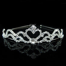 Load image into Gallery viewer, AINAMEISI Princess Crystal Tiaras and Crowns Headband Kid Girls Love Bridal Prom Crown Wedding Party Accessiories Hair Jewelry--177--