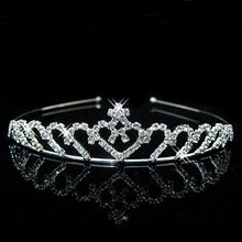 Load image into Gallery viewer, AINAMEISI Princess Crystal Tiaras and Crowns Headband Kid Girls Love Bridal Prom Crown Wedding Party Accessiories Hair Jewelry--177--