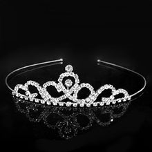 Load image into Gallery viewer, AINAMEISI Princess Crystal Tiaras and Crowns Headband Kid Girls Love Bridal Prom Crown Wedding Party Accessiories Hair Jewelry--177--