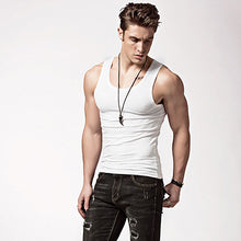 Load image into Gallery viewer, BORRUICE E 2018 Summer Bodybuilding Pure Color Tank Tops Men Vest Bodybuilding Clothing And Fitness Men Sportswear Undershirt--114--