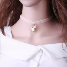 Load image into Gallery viewer, Necklace For Girls Children Kids Enamel Cartoon jewelry Women Animal Lace Choker Necklace Pendant Party--176--