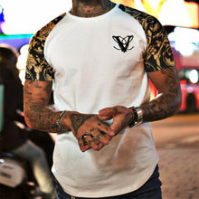 Load image into Gallery viewer, YEMEKE Brand T-Shirts 2018 Summer Short Sleeve O-neck Stripe Printed Loose Slim T shirt Mens Tops Tee --115--