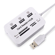 Load image into Gallery viewer, Micro USB Hub 3.0 Combo 3 Ports Card Reader High Speed USB Splitter All In One USB 3.0 Hub or PC Computer Accessories Notebook-15-
