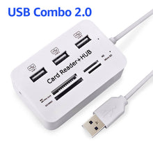 Load image into Gallery viewer, Micro USB Hub 3.0 Combo 3 Ports Card Reader High Speed USB Splitter All In One USB 3.0 Hub or PC Computer Accessories Notebook-15-