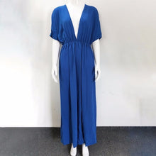 Load image into Gallery viewer, TWOTWINSTYLE Maxi Women's Dress Summer Beach V Neck Tunic High Waist Split Sexy Long Holiday Dresses 2018 Fashion Casual Clothes--90--
