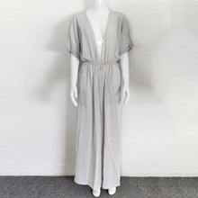 Load image into Gallery viewer, TWOTWINSTYLE Maxi Women's Dress Summer Beach V Neck Tunic High Waist Split Sexy Long Holiday Dresses 2018 Fashion Casual Clothes--90--