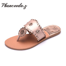 Load image into Gallery viewer, New 2018 Shoes Women Sandals Fashion Flip Flops Summer Style Hair ball Chains Flats Solid Slippers Sandal Flat Free Shipping--82--