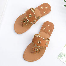 Load image into Gallery viewer, New 2018 Shoes Women Sandals Fashion Flip Flops Summer Style Hair ball Chains Flats Solid Slippers Sandal Flat Free Shipping--82--