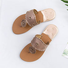 Load image into Gallery viewer, New 2018 Shoes Women Sandals Fashion Flip Flops Summer Style Hair ball Chains Flats Solid Slippers Sandal Flat Free Shipping--82--
