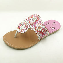 Load image into Gallery viewer, New 2018 Shoes Women Sandals Fashion Flip Flops Summer Style Hair ball Chains Flats Solid Slippers Sandal Flat Free Shipping--82--
