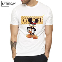 Load image into Gallery viewer, Cartoon Mouse  Design Print T-shirts for Man and Women Casual Men White Soft Tee Shirt Unisex Summer Streewear--116--