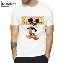 Load image into Gallery viewer, Cartoon Mouse  Design Print T-shirts for Man and Women Casual Men White Soft Tee Shirt Unisex Summer Streewear--116--