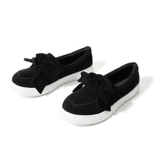 Load image into Gallery viewer, Women Loafers Plus Size Platform Slip On Bowtie Flat Shoes Sewing Casual Bowknot Shoe For Female Flock Moccasins Footwear--74-