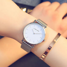 Load image into Gallery viewer, Lokior Luxury Women Watches Rose Gold Stainless Steel Mesh Band Quartz Wrist Watch Fashion Ladies Clock Relogio Feminino--182--